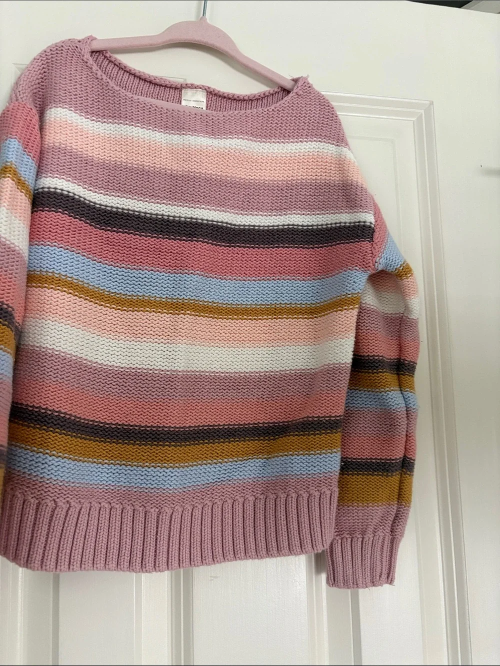 OshKosh B'gosh Pink Striped Crewneck Sweater